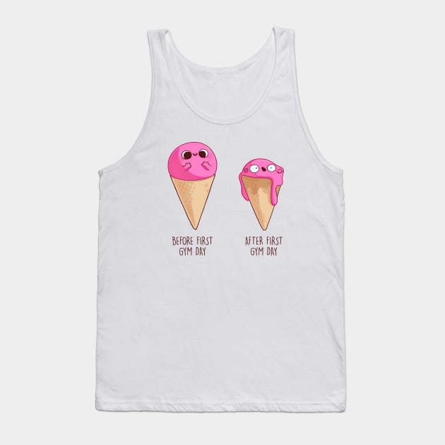 Before and After First Gym Day (Ice Cream) Tank Top by Naolito